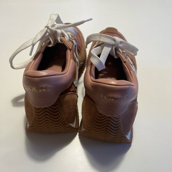 Loewe Flowrunner Mix Leather Sneakers Powder Pink - Picture 4 of 4